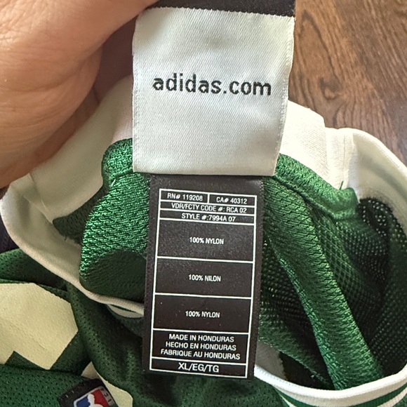 Adidas Celtics Kevin Garnett 5 Jersey 2010 Green White  XL - Picture 4 of 7